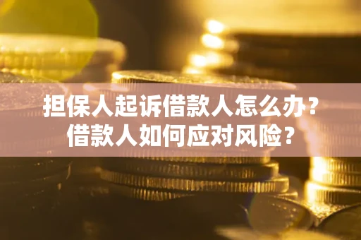 济南担保人起诉借款人怎么办？借款人如何应对风险？