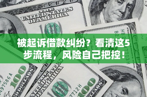 济南被起诉借款纠纷？看清这5步流程，风险自己把控！