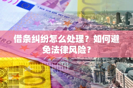 济南借条纠纷怎么处理？如何避免法律风险？