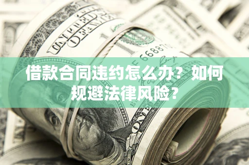 济南借款合同违约怎么办？如何规避法律风险？